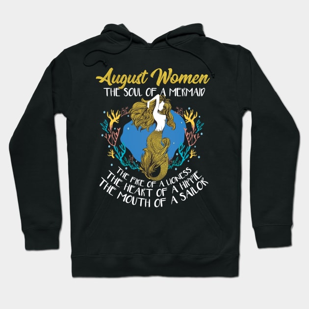 August Womens Mermaid August Girls Soul of a Mermaid Hoodie by Blink_Imprints10